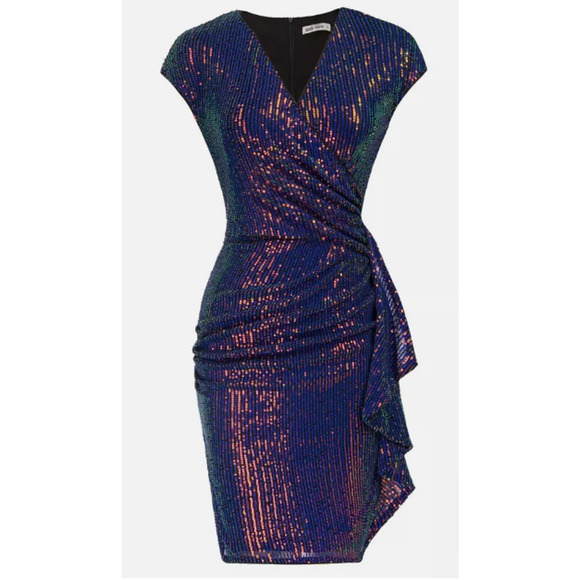 Grace Karin Purple Sequin Party Dress Size XL - Picture 2 of 5